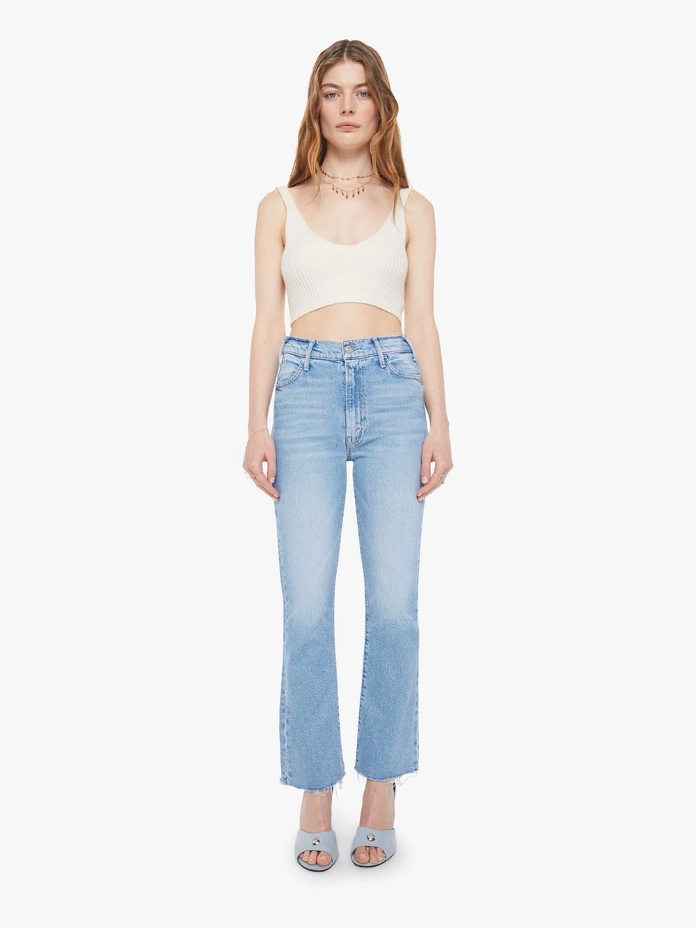 MOTHER The Hustler Ankle Fray Jeans
